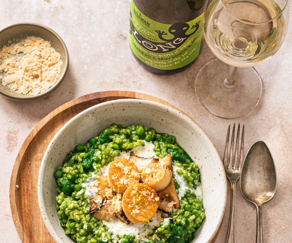Recept: Groene risotto & All Day Long Verdejo Sauvignon Blanc